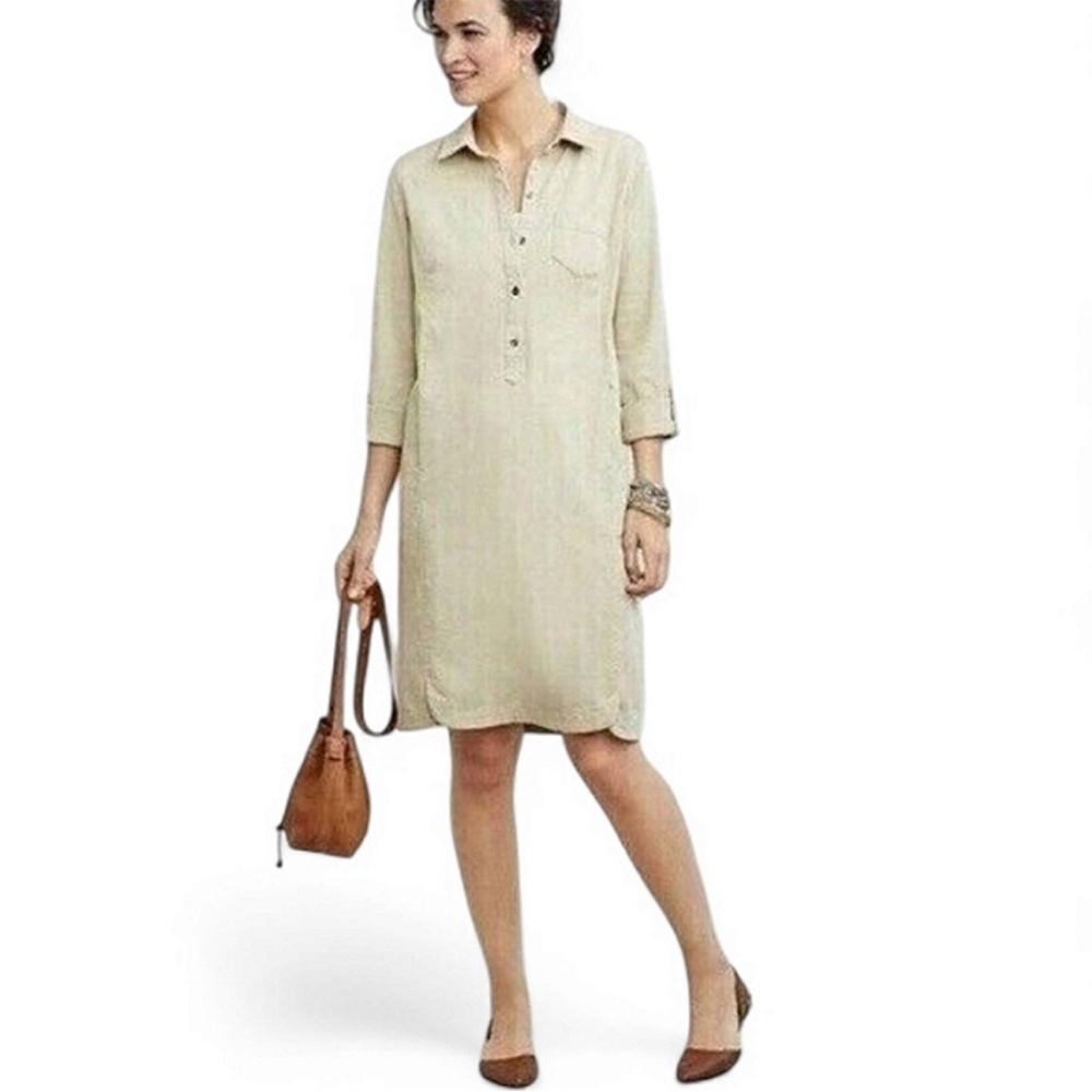 J. Jill Live In Chino Shirt Dress